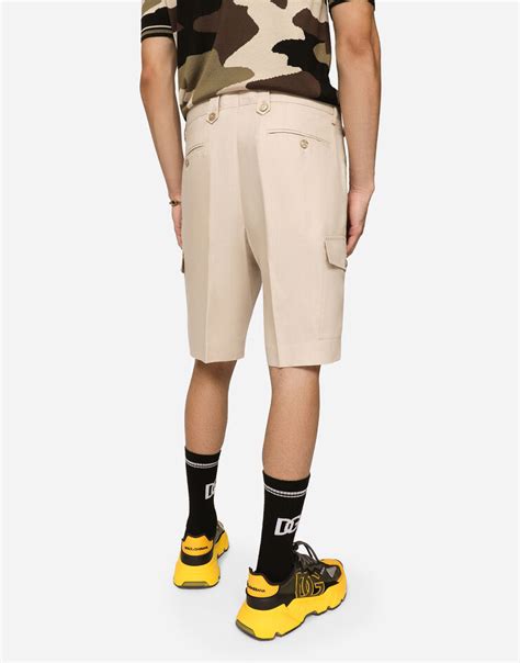 dolce gabbana bermuda|Bermuda cargo shorts in linen .